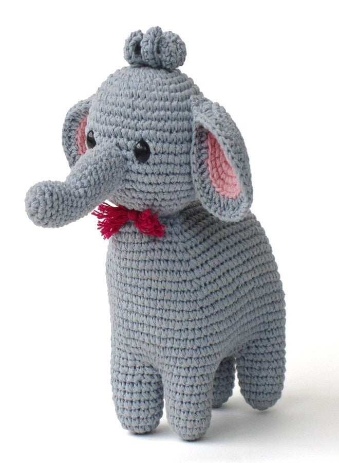 Kind Strings Handmade Crochet Elephant Soft Toy - Plush Stuffed Animal for Babies & Kids - Montessori Gift for Baby Girl or Boy - Safe, Cute & Adorable Nursery Decor - Image 1